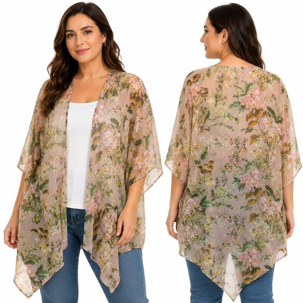 LC Lauren Conrad Floral Kimono Cover Up One Size